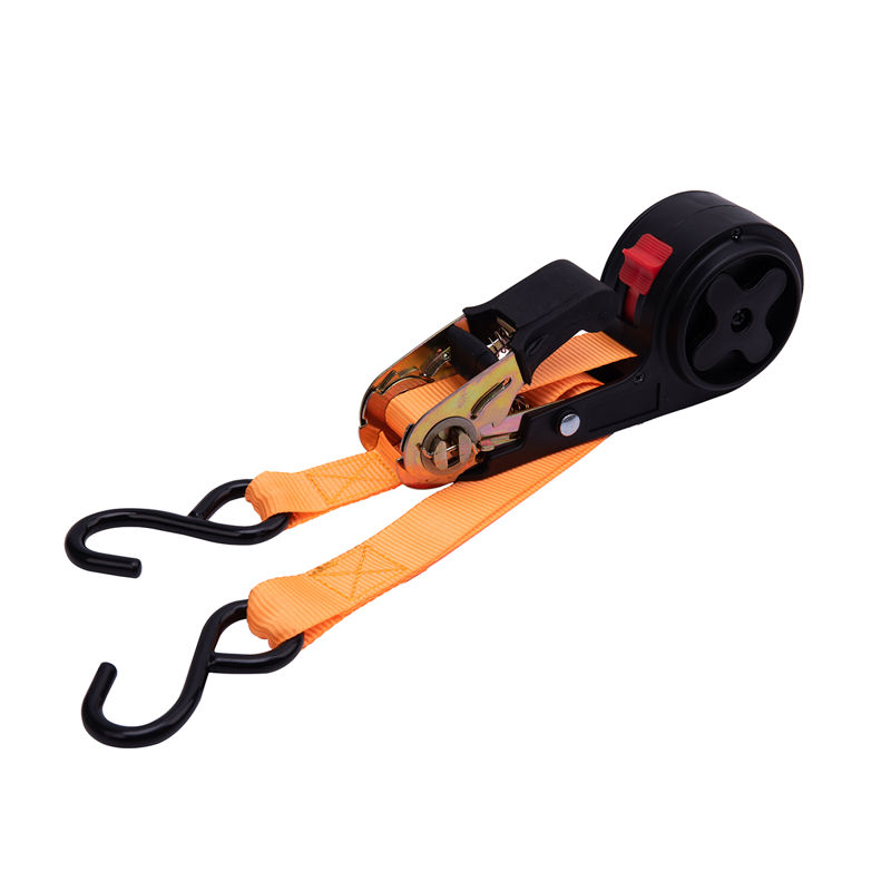 25mm 500kgs retractable ratchet strap